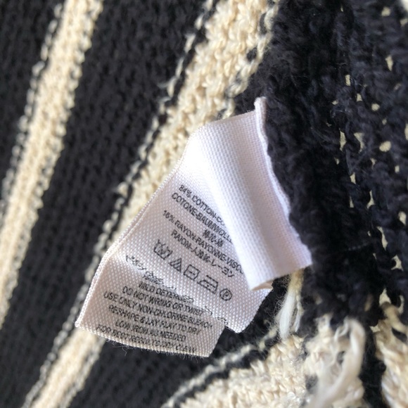 Free People Circle Back Stripe Poncho Cardigan - Picture 8 of 9